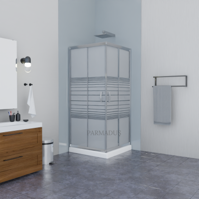 POOL SERİSİ KROM PROFİLLİ DESENLİ CAM DUŞAKABİN POOL SERİSİ KROM PROFİLLİ DESENLİ CAM DUŞAKABİN